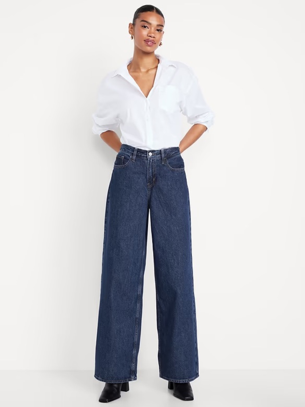 Old Navy Indigo Denim Wow Baggy Wide Leg Jeans